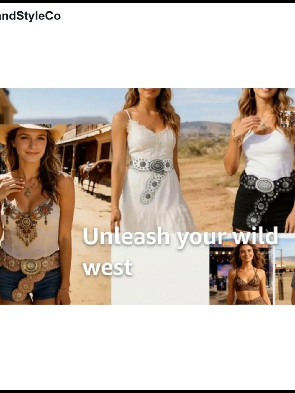 Concho Belt for Women Western Turquoise Vintage Style